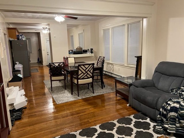 Living room with hardwood floors at Jamaica
