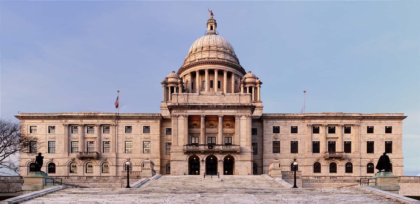 The Rhode Island State House in Providence