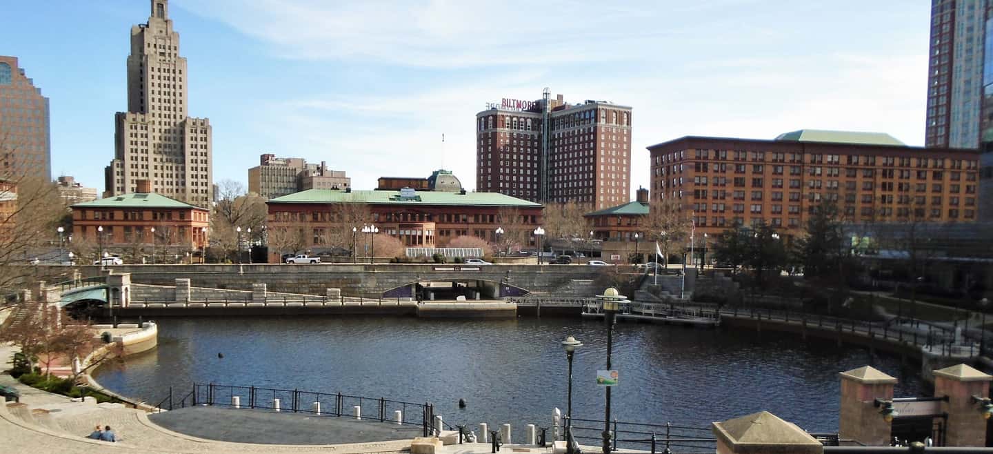 Waterplace Park and the Providence skyline.